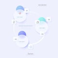 Infographic, infograph template, Glass morphism effect design, Infographics 3 steps or option for business concep