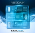 Infographic Layout with Spotlights over an high tech background Royalty Free Stock Photo