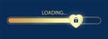 Infographic luxury Gold loading sign. in the form of a luminous heart. Progress bar icon. For web design and application, open
