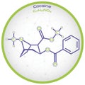 Infographic of the molecule of Cocaine Royalty Free Stock Photo