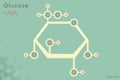 Infographic of the molecule of Glucose