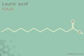 Infographic of the molecule of Lauric acid