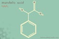 Infographic of the molecule of Mandelic acid