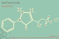 Infographic of the molecule of Metamizole