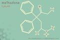 Infographic of the molecule of Methadone Royalty Free Stock Photo