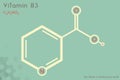 Infographic of the molecule of Vitamin B3 Royalty Free Stock Photo