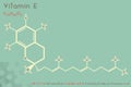Infographic of the molecule of Vitamin E Royalty Free Stock Photo