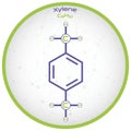 Infographic of the molecule of Xylene