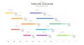 Infographic 12 Months modern Timeline diagram calendar with project roadmap