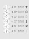 Infographic number option template Royalty Free Stock Photo