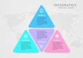 Infographic 4 Option Simple Triangular Templates Pastel color gray gradient background Royalty Free Stock Photo