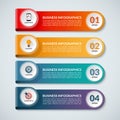 Infographic options banner with 4 steps