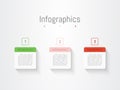 Infographic 3 options design elements for your business data. Vector