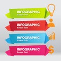 Infographic origami labels vector