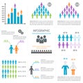 Infographic people icons collection Royalty Free Stock Photo