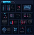 Infographic performance UI elements kit Royalty Free Stock Photo