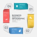 Infographic process business chart and arrows with 4 step up options. Vector template in vintage pastel colors Royalty Free Stock Photo