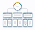 Infographic process flow chart. Clean minimalistic vector template.