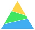 Infographic pyramid chart. Color step diagram layout