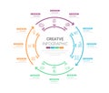 Infographic quarterly template for presentation 12 months in 4 quarter can be used for workflow layout, process diagram, flow