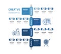 Infographic quarterly template for presentation 12 months in 4 quarter can be used for workflow layout, process diagram, flow