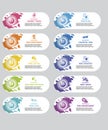 Infographic Risk Management icons vector illustration. 10 colored steps info template with editable text.