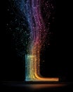 Infographic Semi Abstract Noise Shaping Multi Colored Light Stream Royalty Free Stock Photo