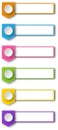 Infographic Set of color sticker banners. Colorful image. Isolated on white background Royalty Free Stock Photo