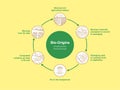 Infographic showing eco-friendly packaging for food and edible products