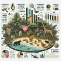 Infographic showing the impact of deforestation on wildlife pou