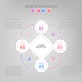 Infographic of step, flat design of business icon vector Royalty Free Stock Photo