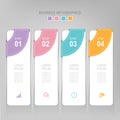 Infographic of step, flat design of business icon vector