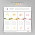 Infographic of step, flat design of business icon vector