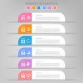 Infographic of step, flat design of business icon vector