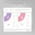 Infographic of step, flat design of business icon vector