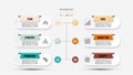 6 step process work flow infographic template