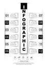 Infographic stiker template paper twelve options