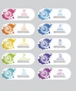 Infographic Success icons vector illustration. 10 colored steps info template with editable text. Royalty Free Stock Photo