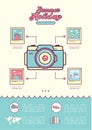 infographic of summer holiday. Vector illustration decorative design Royalty Free Stock Photo