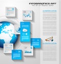 Infographic teamwork and brainstorming with Flat style