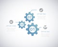 Infographic technology gears with option elements. Eps10 .