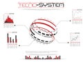 Infographic tecno system for web Royalty Free Stock Photo