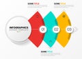Infographic template. Abstract funnel with 3 steps