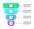 Infographic template. Abstract funnel with 4 steps