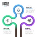 Infographic template. Abstract tree with 3 circles Royalty Free Stock Photo