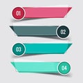 Infographic template banner with option number Royalty Free Stock Photo