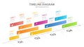 Infographic Monthly modern Timeline Gantt chart with progress bar Royalty Free Stock Photo