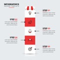 Infographic template. Business plan with 5 steps Royalty Free Stock Photo