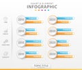 Infographic 4 Steps Modern Chart element diagram with Comparison graph.
