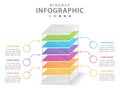 Infographic 6 Steps Modern Mindmap diagram with layers, presentation infographic